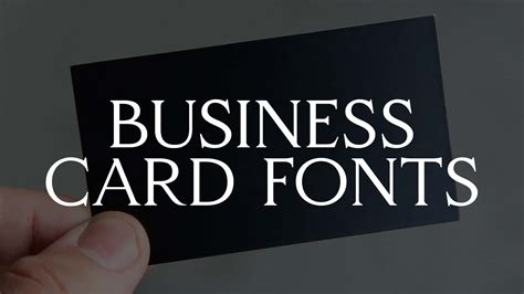 good business card font